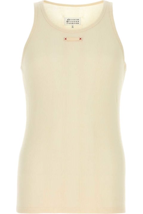 Homeware Maison Margiela Ivory Cotton Blend Tank Top