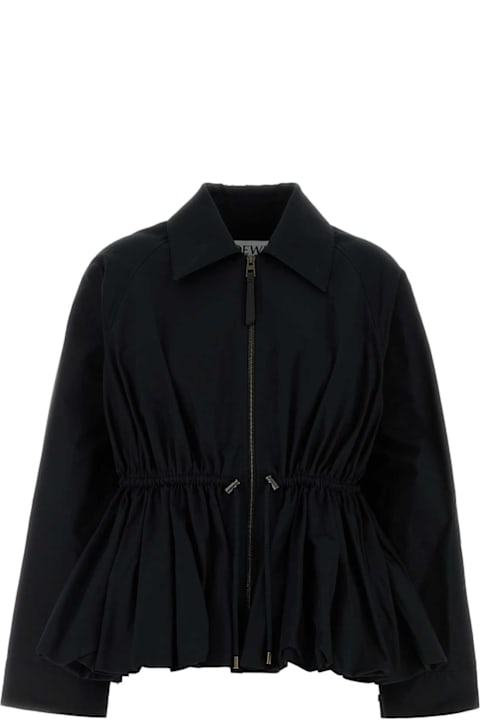 Loewe Coats & Jackets for Women Loewe Black Cotton Jacket