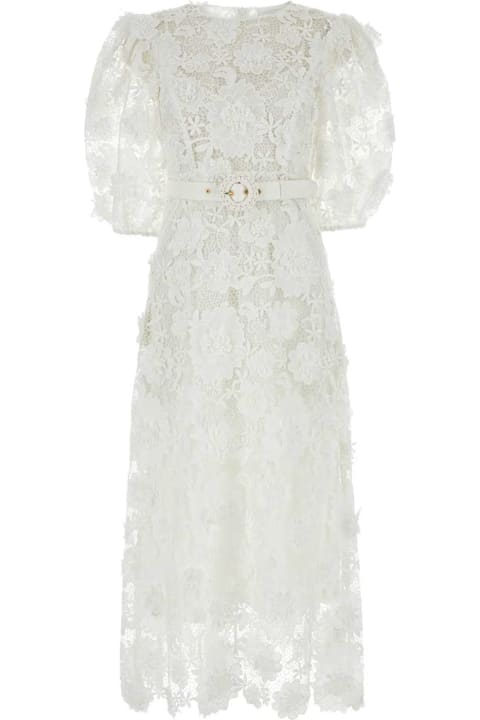 Zimmermann for Women Zimmermann White Macrame Lace Halliday Dress
