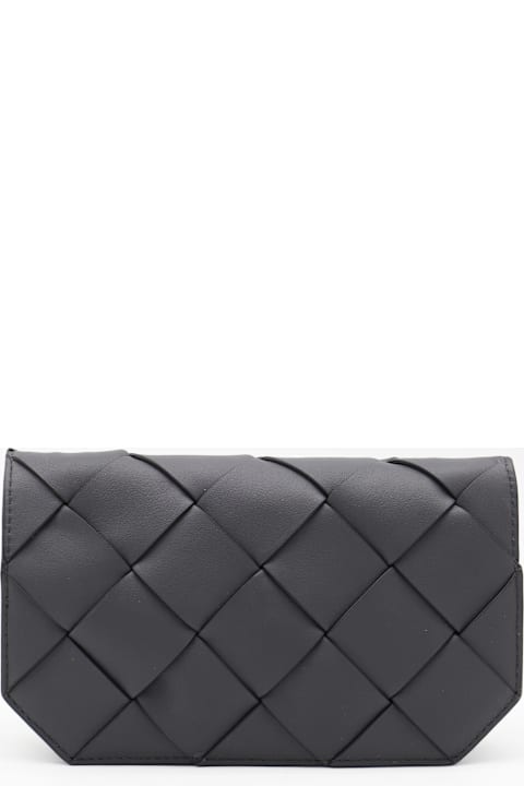 Homeware Bottega Veneta Dark Grey Leather Diago Pouch