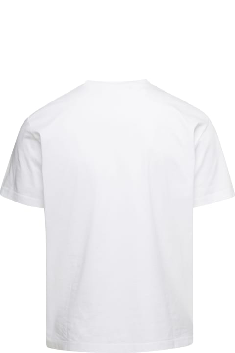 ウィメンズ新着アイテム Dsquared2 'milk' White Crewneck T-shirt With Lettering Print In Cotton Man Dsquared2