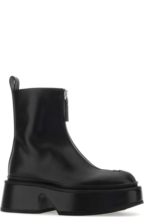 Jil Sander for Women Jil Sander Black Leather Ankle Boots
