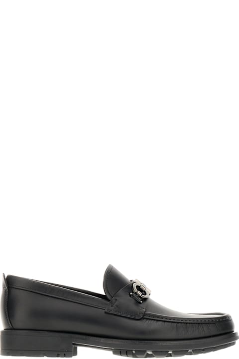 Ferragamo Loafers & Boat Shoes for Men Ferragamo Black Leather Loafers