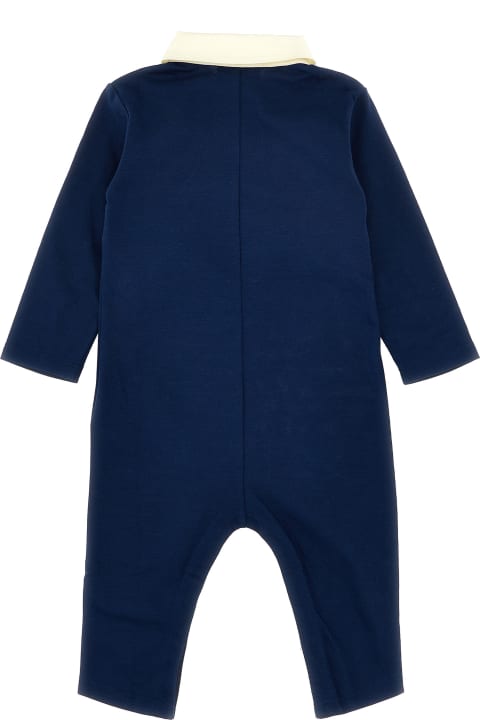 Gucci Bodysuits & Sets for Baby Boys Gucci Logo Embroidery Jumpsuit
