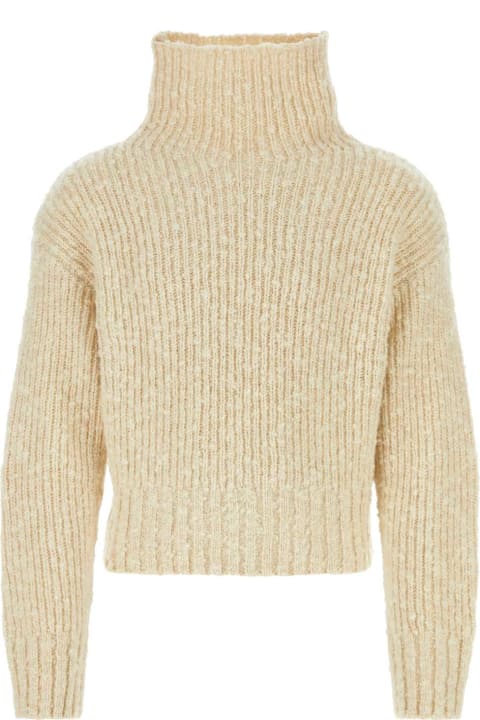 Ami Alexandre Mattiussi Sweaters for Women Ami Alexandre Mattiussi Ivory Wool Blend Sweater