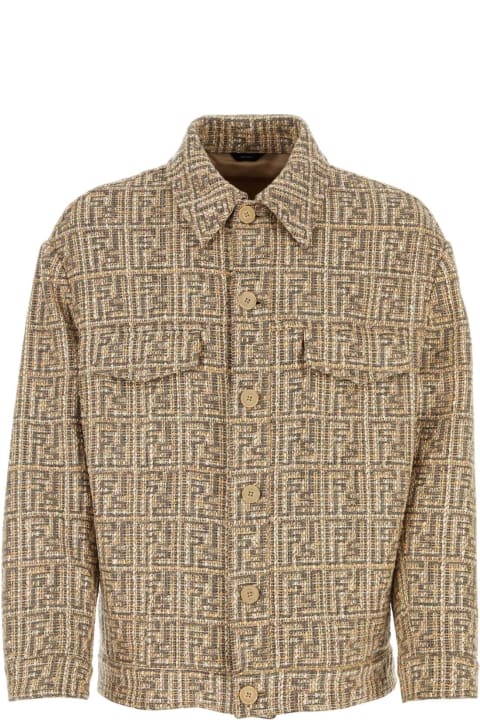 Sale for Men Fendi Embroidered Cotton Blend Shirt