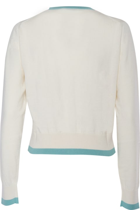Ballantyne Sweaters for Women Ballantyne White Checked Waistcoat