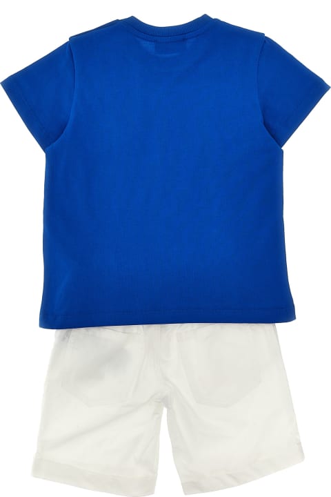 ベビーボーイズ Moschinoのボディスーツ＆セットアップ Moschino T-shirt + Logo Embroidery Shorts