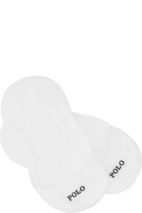 Underwear for Men Polo Ralph Lauren White Stretch Cotton Invisible Socks Set