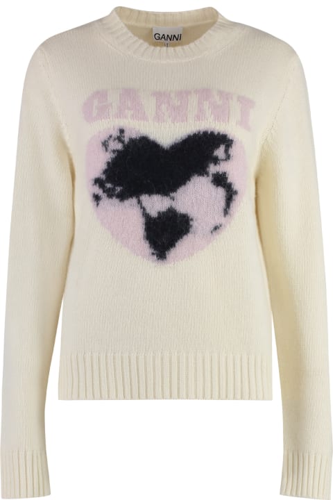 Ganni Sweaters for Women Ganni Crew-neck Wool Sweater