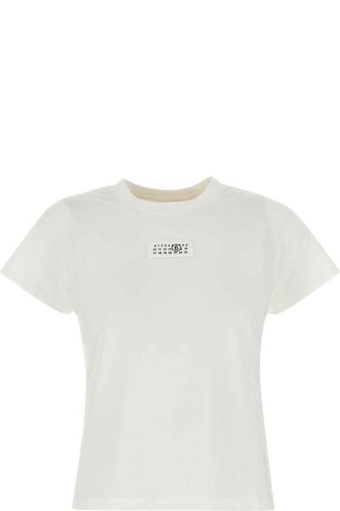 MM6 Maison Margiela for Women MM6 Maison Margiela Ivory Cotton T-shirt