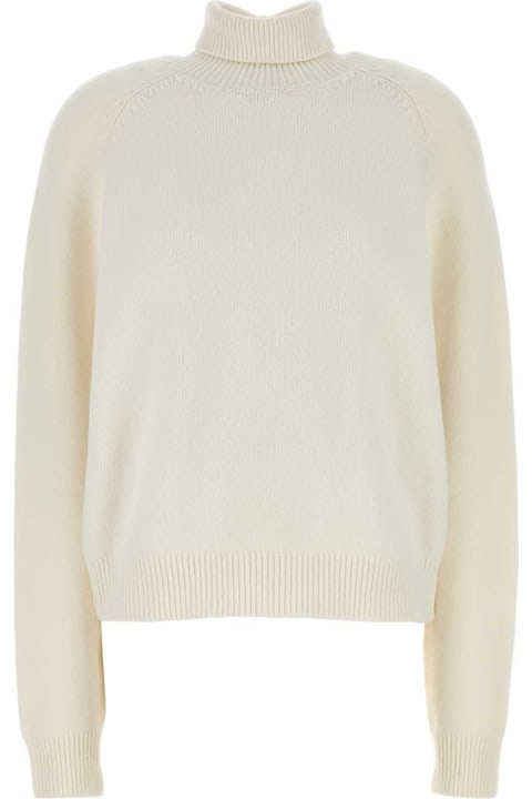 Fendi لـ Women Fendi White Cashmere Blend Sweater