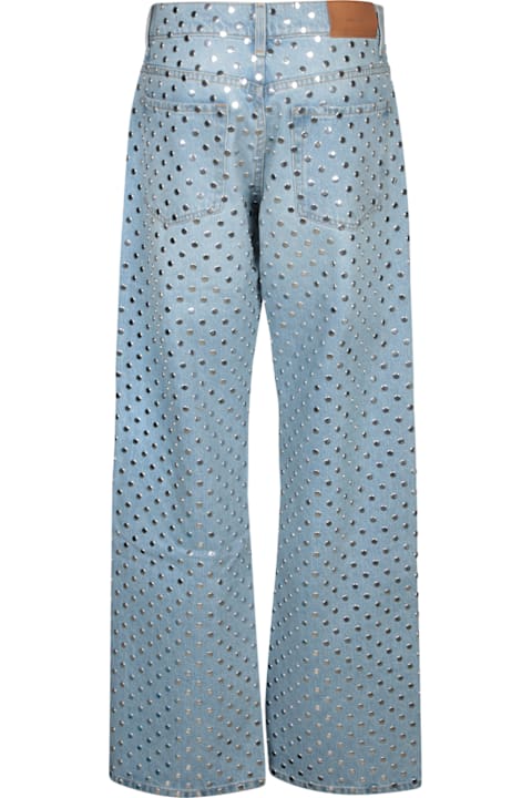 7 For All Mankind Clothing for Women 7 For All Mankind Light Blue Studded Jeans