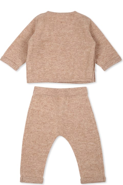 Tartine et Chocolat for Kids Tartine et Chocolat Beige Suit For Babykids With Logo