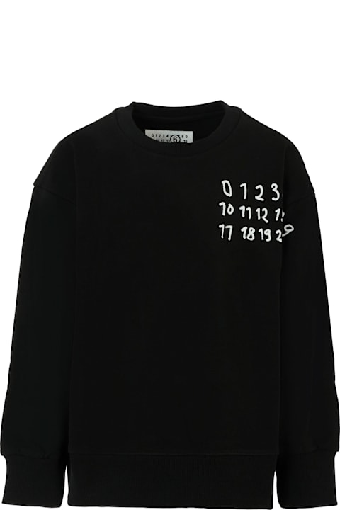 Homeware MM6 Maison Margiela Black Sweatshirt For Kids With Logo