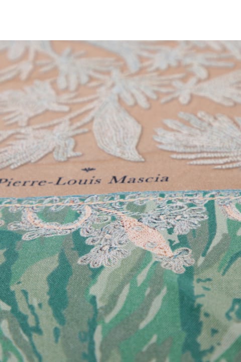 Pierre-Louis Mascia for Women Pierre-Louis Mascia Aloe Beige/green Scaf