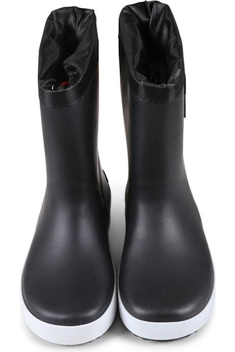 Tommy Hilfiger Shoes for Boys Tommy Hilfiger Black Rain Boots For Kids With Log