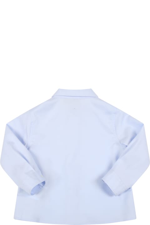 Light Blue Shirt For Baby Boy With Logo