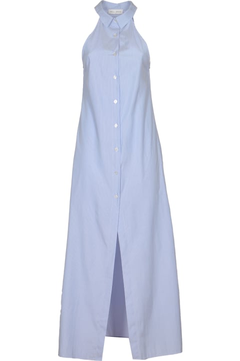 Weili Zheng for Women Weili Zheng Sleeveless Long Stripe Shirt Dress
