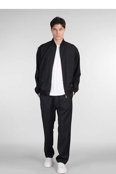 Barena for Women Barena Blus Bomber Jacket In Black Wool