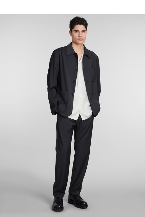 Barena Coats & Jackets for Men Barena Visal Casual Jacket In Black Wool