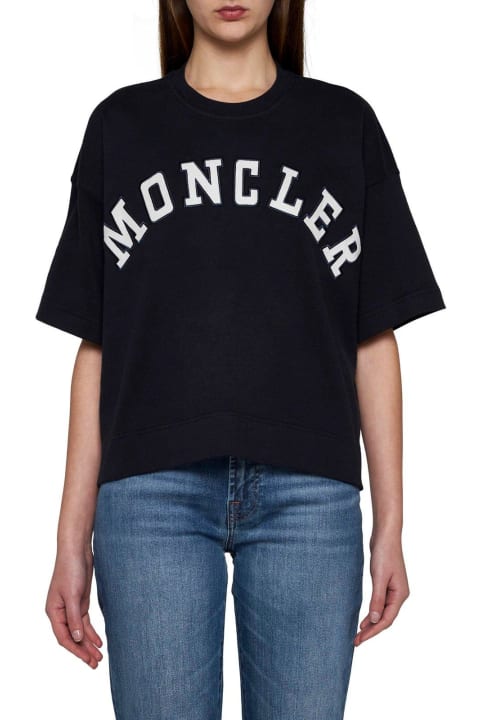 Moncler for Women Moncler Logo Printed Cropped T-shirt