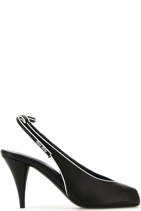 Shoes for Women Miu Miu Black Nappa Leather Sandals