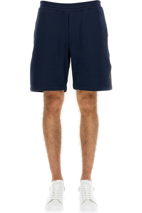 Homeware Alexander McQueen Bermuda Shorts With Selvedge Logo Band