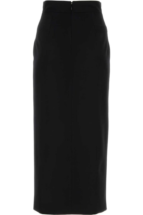Clothing for Women Alexander McQueen Black Twill Skirt
