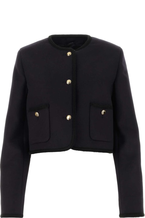 Miu Miu Coats & Jackets for Women Miu Miu Navy Blue Wool Blazer