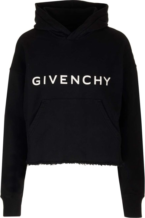 Fleeces & Tracksuits for Women Givenchy Black Cropped Hoodie