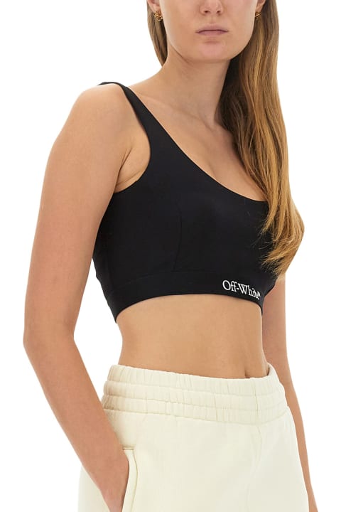 Pants & Shorts for Women Off-White Top Bra With Logo