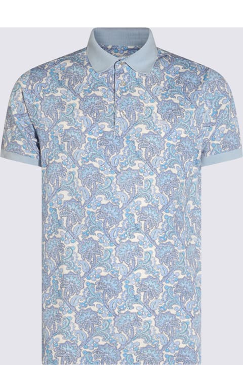 Etro لـ Men Etro Light Blue Cotton Polo Shirt
