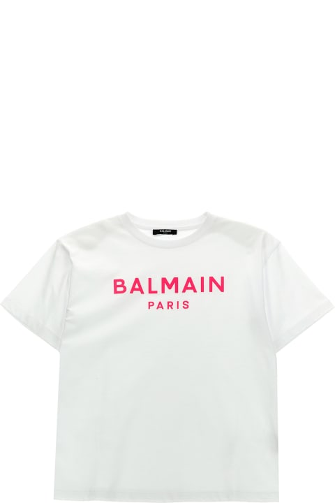 Balmain T-Shirts & Polo Shirts for Women Balmain Logo Print T-shirt