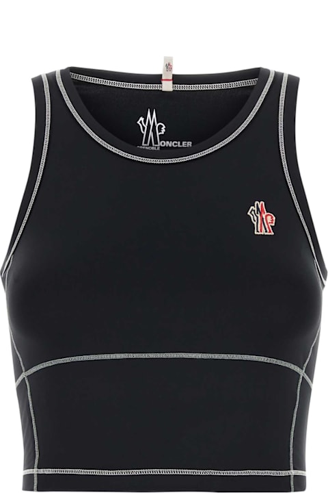 Clothing for Women Moncler Grenoble Black Stretch Nylon Top