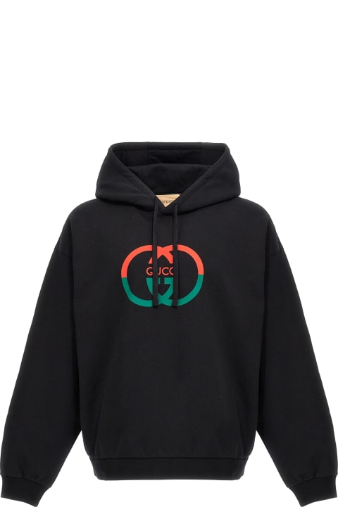 Fleeces & Tracksuits for Men Gucci Logo Print Hoodie