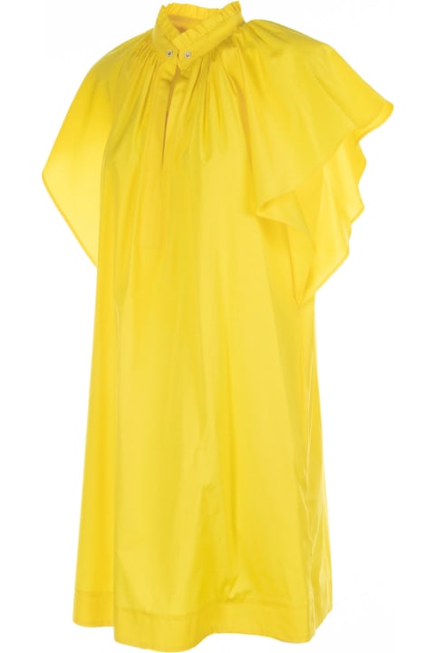 Dresses for Women Max Mara Studio Yellow Cotton Midi Dress