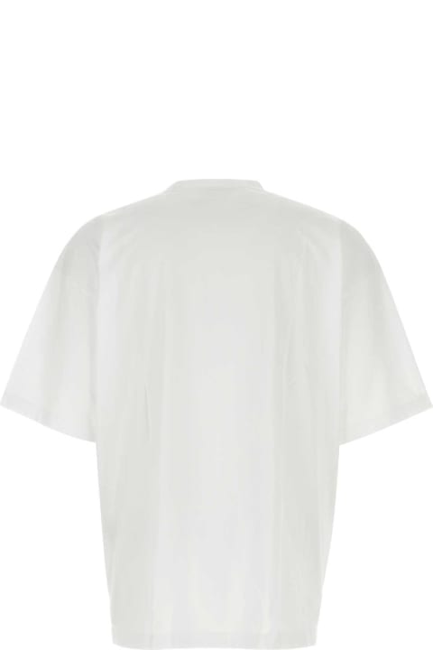 ウィメンズ VETEMENTSのトップス VETEMENTS White Cotton Oversize T-shirt