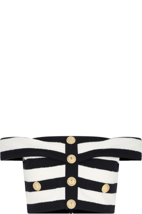 Fashion for Women Balmain Striped Crop Top