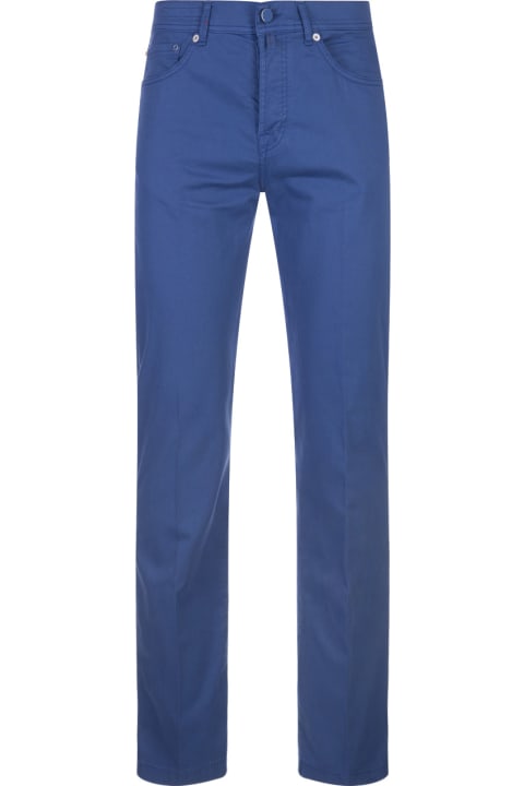 Kiton for Men Kiton Cobalt Blue 5 Pocket Straight Leg Trousers