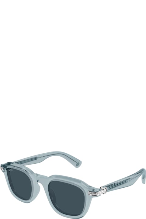 Cartier Eyewear Eyewear for Men Cartier Eyewear Cartierct0536s Première De Cartier 004 Light Blue Sunglasses