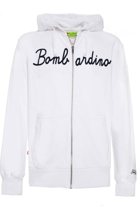 Homeware MC2 Saint Barth White Man Sweatshirt Bombardino Front Embroidery