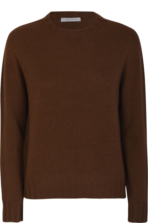 Round Neck Plain Knit Sweater