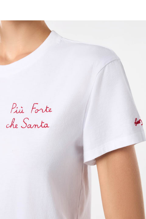 Fashion for Women MC2 Saint Barth Woman Cotton T-shirt With Embroidery | La Milanese Special Edition