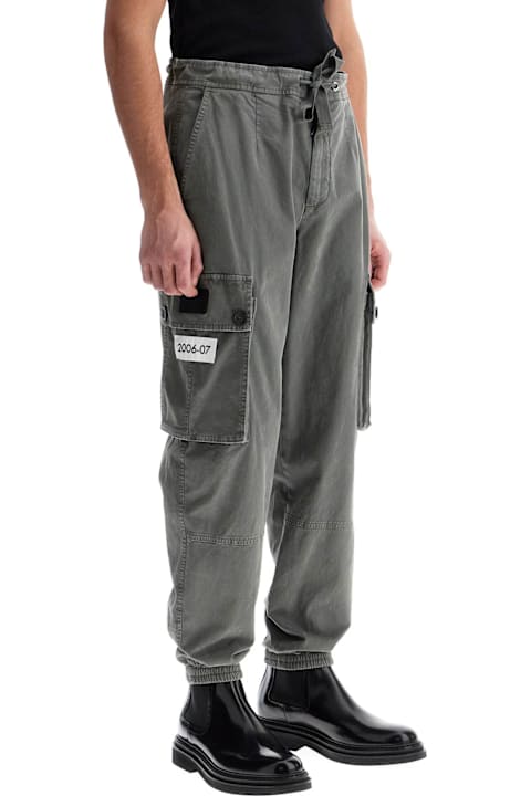 سراويل لـ القسم الرجالي Dolce & Gabbana Re-edition Cotton Cargo Pants In