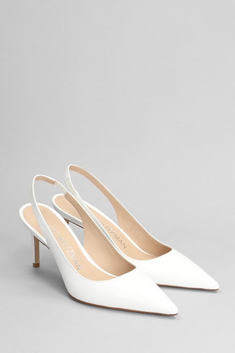 High-Heeled Shoes for Women Stuart Weitzman Stuart 75 Pumps In White Patent Leather