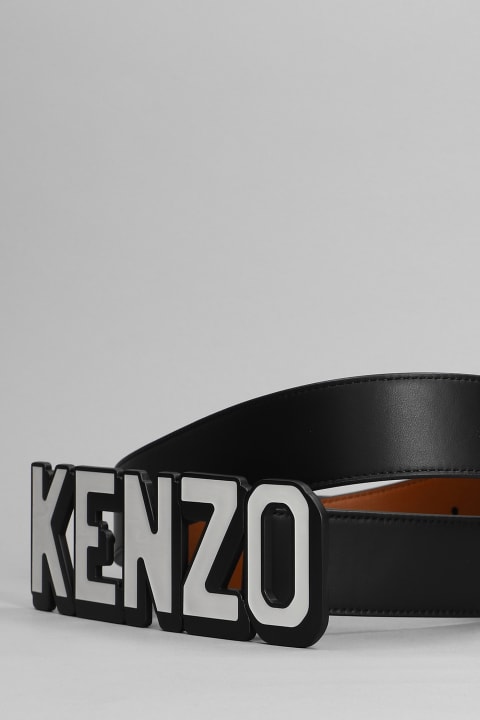 Accessories Sale for Men Kenzo Belts In Black Leather