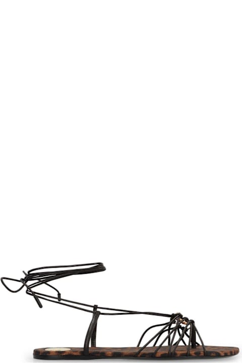 Saint Laurent Sandals for Women Saint Laurent Babylone Logo Plaque Sandals