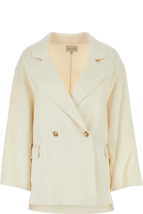 Loulou Studio Women Loulou Studio Ivory Wool Blend Gary Coat