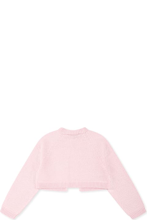 Monnalisa for Baby Boys Monnalisa Pink Cardigan For Baby Girl With Logo